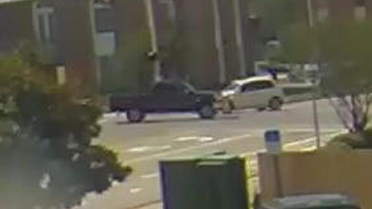 A photograph of the black truck suspected in a hit-and-run Saturday in Biloxi.