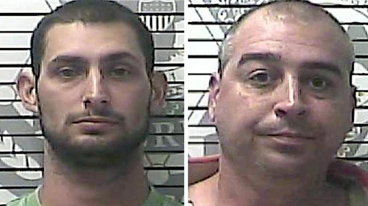 Quincy LaBauve, 31, left, and Richard McIntyre, 40, were arrested on unrelated child exploitation charges.