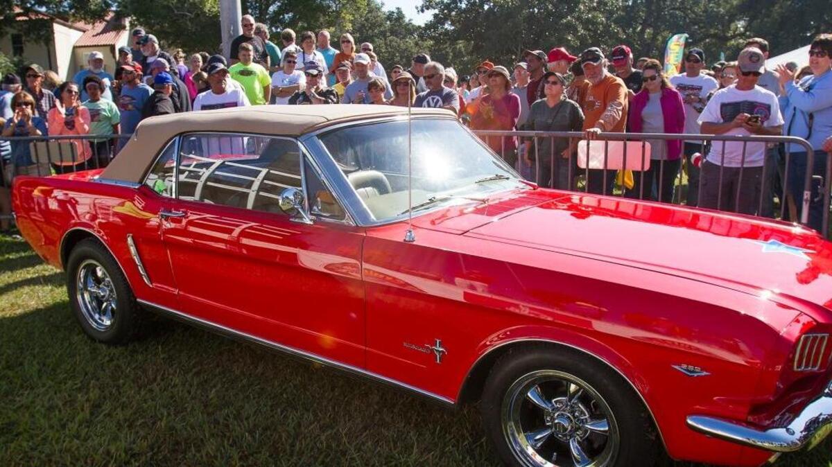 The Make-A-Wish Raffle Car for 2016 was unveiled on Sunday, Oct. 11, 2015, at Cruise Central in Gulfport. Next year cruisers will have a chance to win the 1965 Mustange convertible.