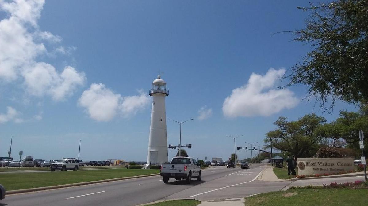 The Biloxi Lighthouse is the only one in the middle of a four-land highway and is a favorite photo spot during Cruisin’ The Coast.