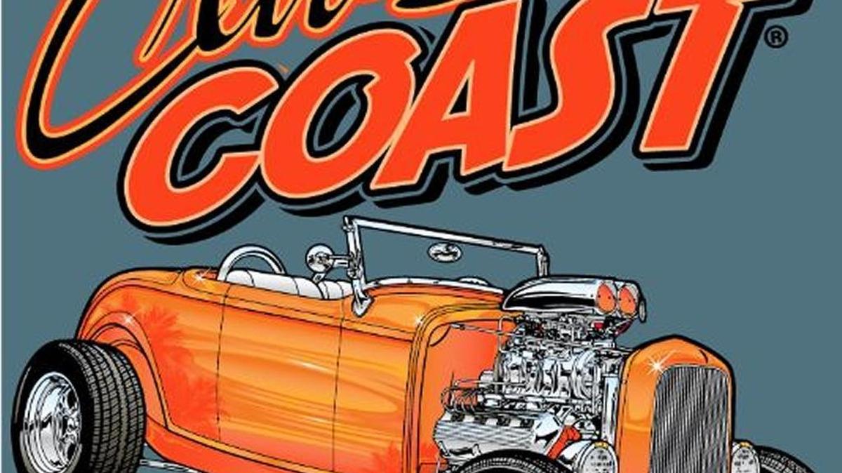 A '32 Ford Roadster with a 354 Hemi engine is this year’s Cruisin' The Coast featured car on the 20th year T-shirts.
