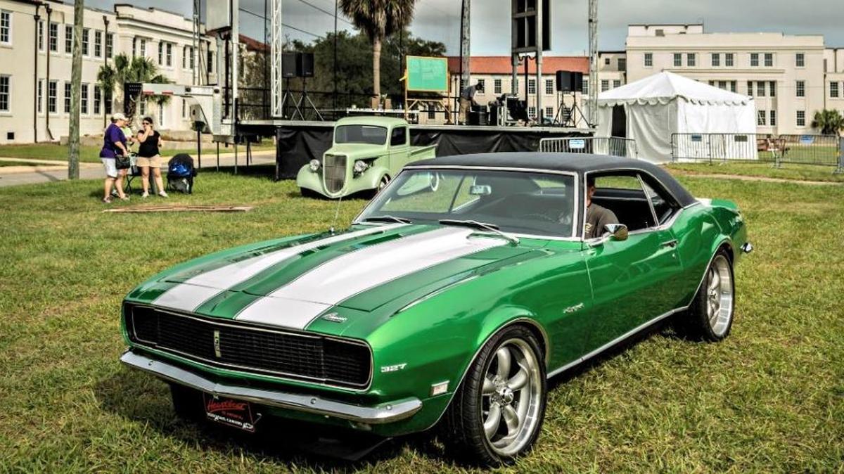 The Make a Wish Raffle Car for 2018 was revealed on the final day of Cruisin’ The Coast. It’s a 1968 Camaro, with a 327 engine, 4-speed, painted Rally Green.