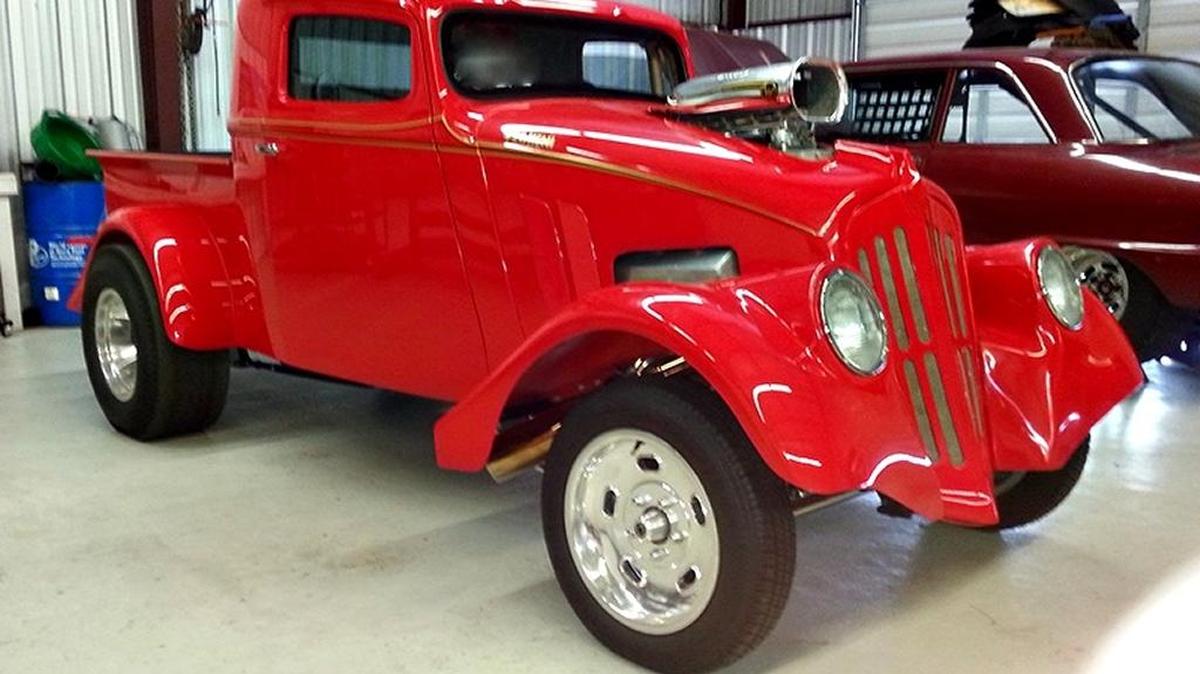 A cherry-red 1933 Willys pickup truck will be featured at the Vicari Auction in Biloxi.