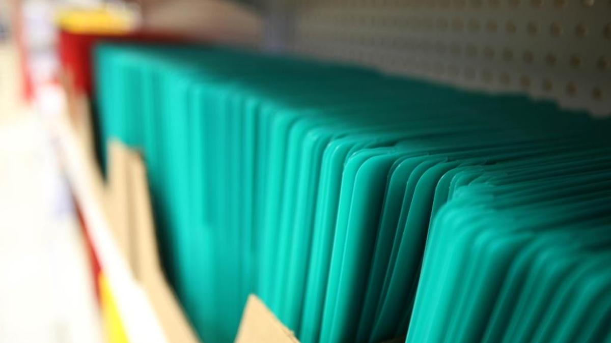 Plastic folders with three prongs for holding paper are a trendy item on school-supplies lists across South Mississippi. S&L Office Supplies in Waveland carries a durable line of plastic folders in various colors.