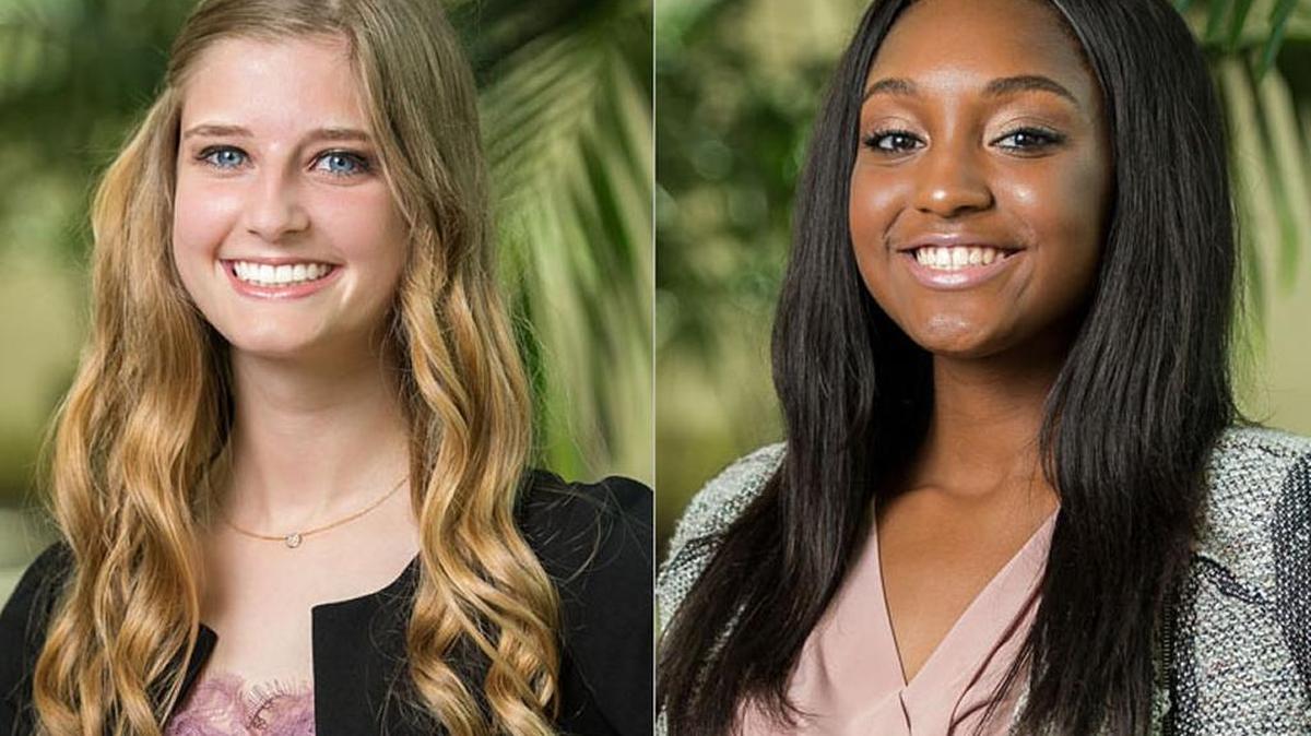 Gulfport High students Carissa Virgilio, left, and Kristiana Payton are students in the Collegiate Academy at Mississippi Gulf Coast Community College.