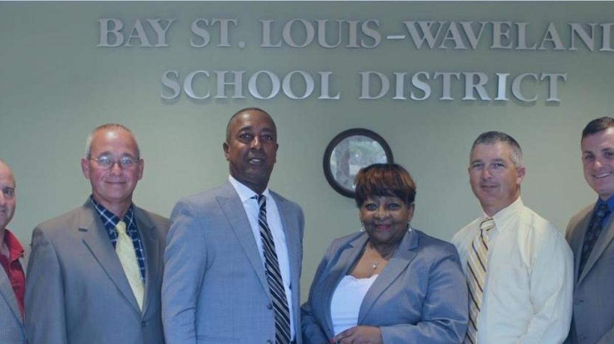 The Mississippi School Boards Association named the Bay St. Louis-Waveland and Picayune school districts winners of its Lighthouse School Leader Torch Award and Lighthouse School Leader Lantern Award. From left are Bay-Waveland School Board members Ronnie Artiques, Mike Bell, Maurice Singleton, Joan Thomas, Mark Kidd and Casey Favre.
