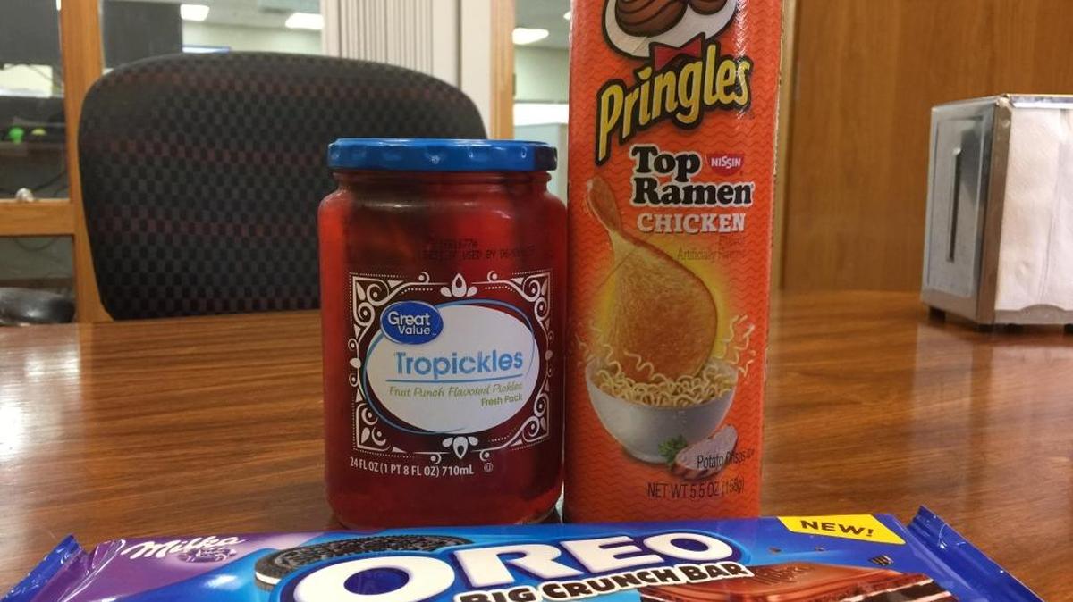 On the July 21 episode, we try tropical punch pickles and other tasty treats.