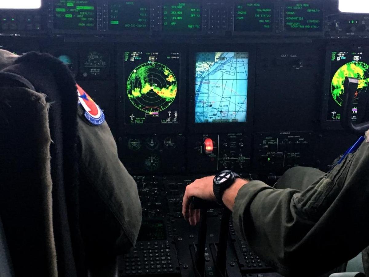 The 53rd Weather Reconnaissance Squadron is based at Keesler Air Force Base in Biloxi, Mississippi. The famed Hurricane Hunters fly their C-130J plane into the eye of Hurricane Ian and other tropical systems to improve the forecast.