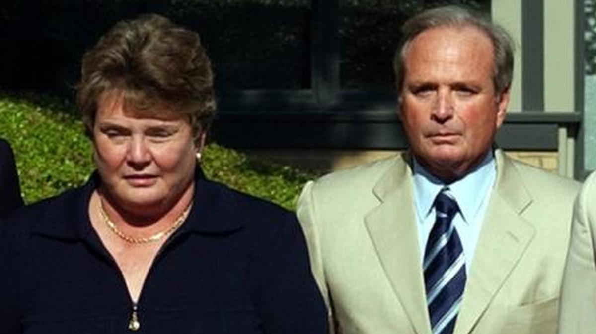 The Minor family, pictured in 2005, prevailed in a Hurricane Katrina lawsuit filed against USAA insurance company. The plaintiff in the case is the Estate of Sylvia Minor, pictured in black, who died in 2009. At left is Stephen Minor, son of Sylvia and Paul Minor, center. Daughter Kathryn Minor is on the right.
