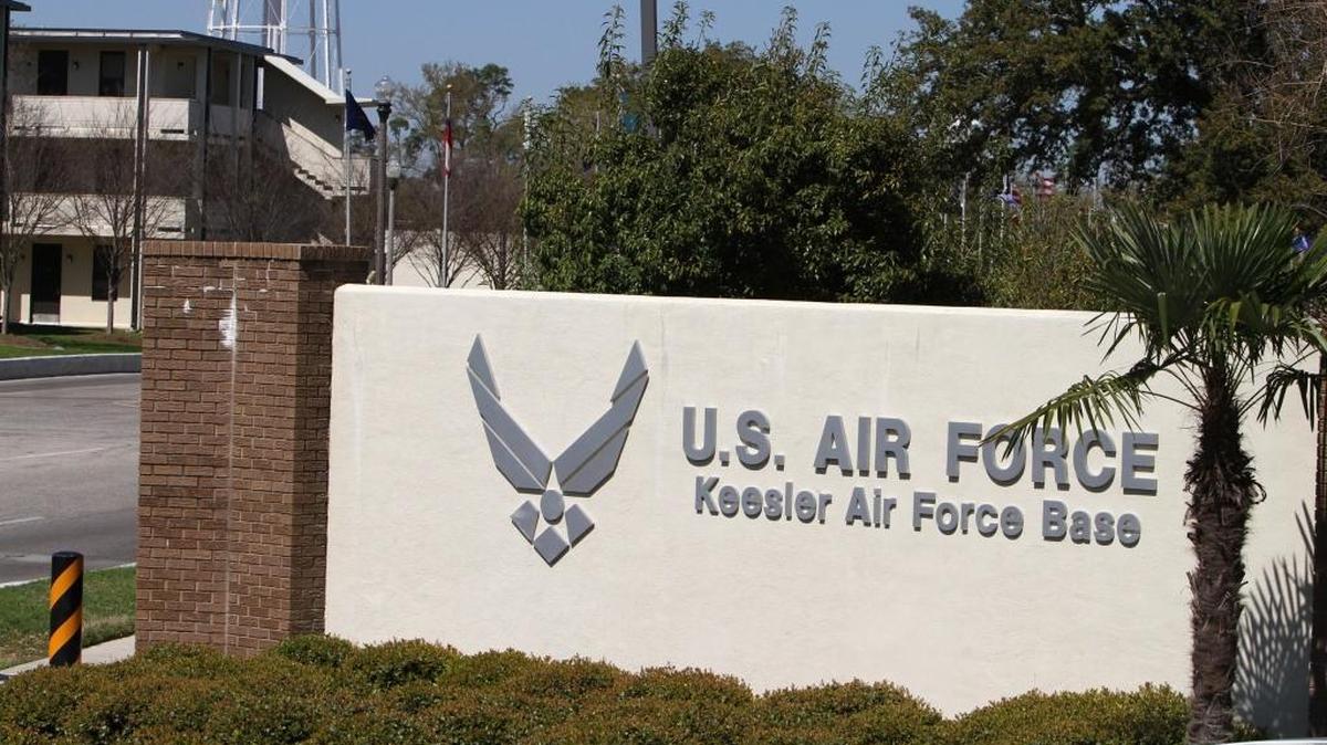 Front gate, Keesler Air Force Base in Biloxi.
