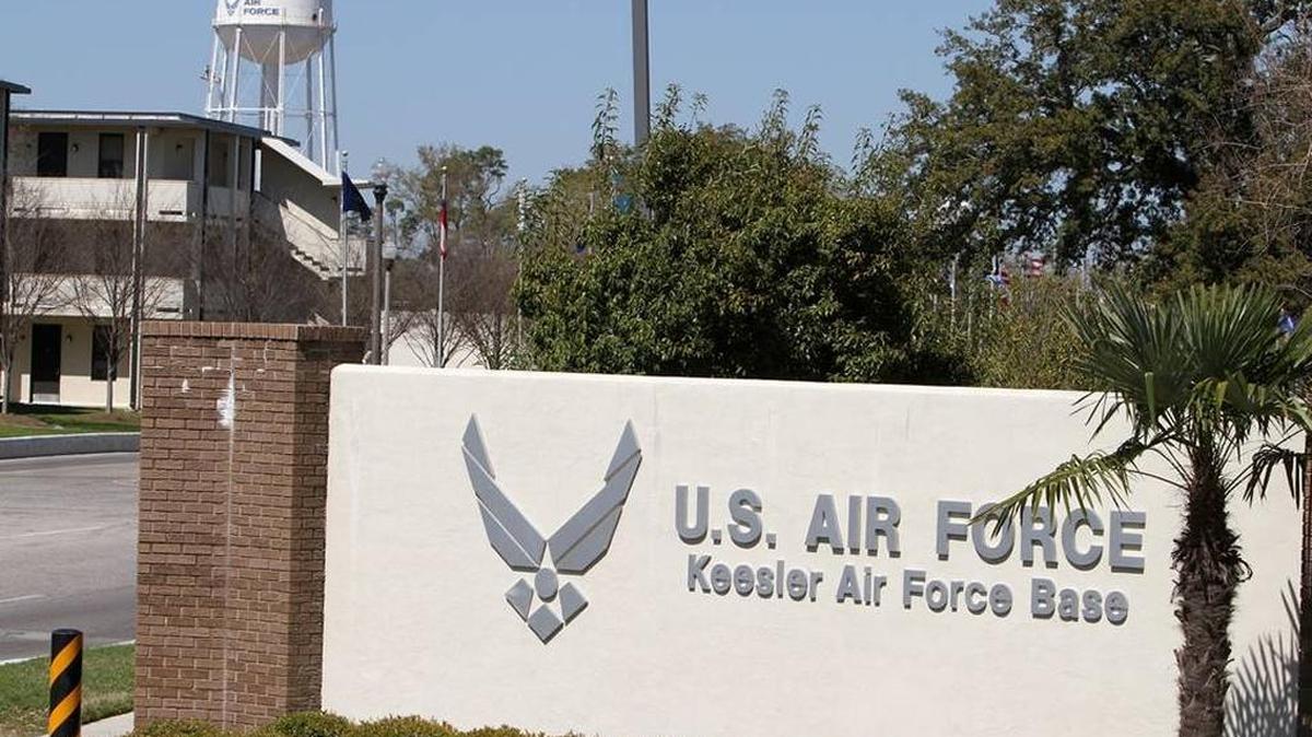The main entrance to Keesler Air Force Base is at White Avenue in Biloxi.