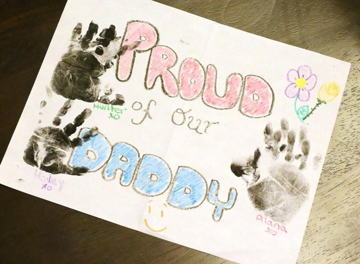 Jamie Lee was going to mail this card in March to her husband, Hank Lee, a Marine veteran who was being treated for post traumatic stress disorder and traumatic brain injury, when she learned about his death.