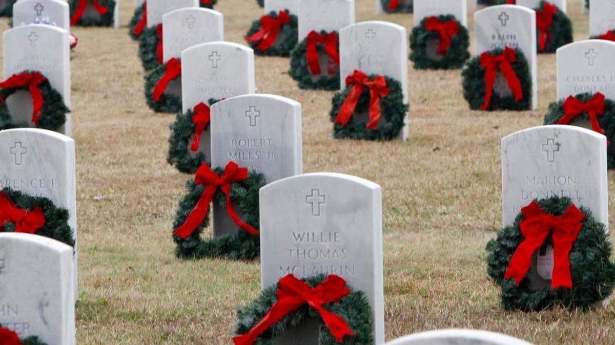 Wreaths were placed on all the graves at the Biloxi National Cemetery before the holidays. Hank Rogers was one of the people who helped organize the volunteers.