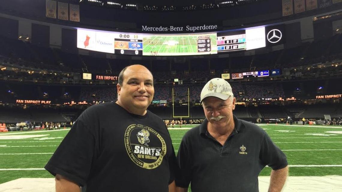 By the way, the Saints were terrible — did I see you at the game?