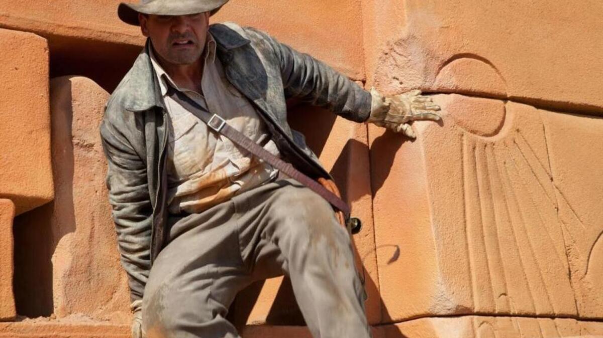 Ocean Springs native Chris Strompolos shoots a scene as Indiana Jones in the remake of “Raiders of The Lost Ark.”
