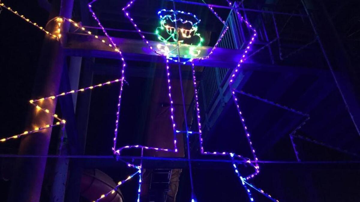 The Halloween Nights of Lights at Gulf Islands Waterpark featured thousands of lights like this electric Frankenstein.