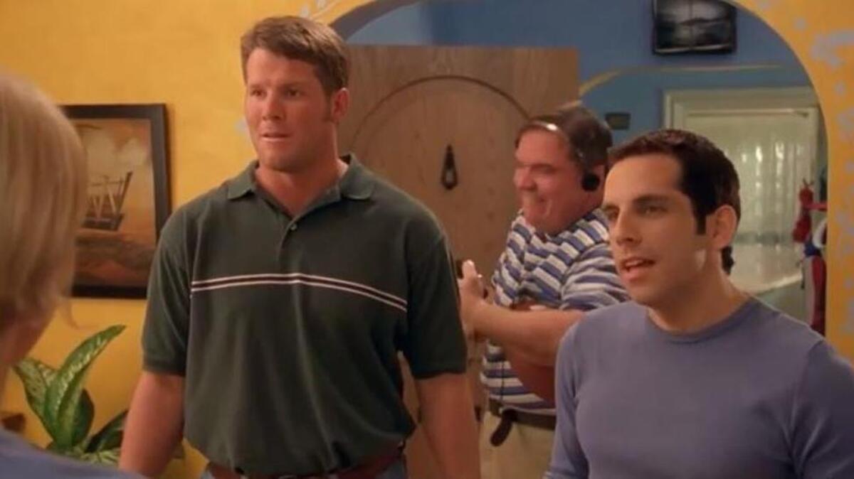 Soon-to-be NFL Hall of Fame inductee Brett Favre made his acting debut in 1998’s “There’s Something About Mary” with Ben Stiller and Cameron Diaz.