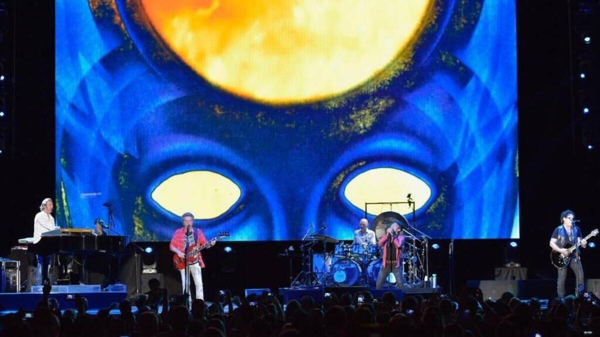 Journey play to a sold-out crowd on a hot July night at The Wharf Amphitheater in Orange Beach, Alabama.