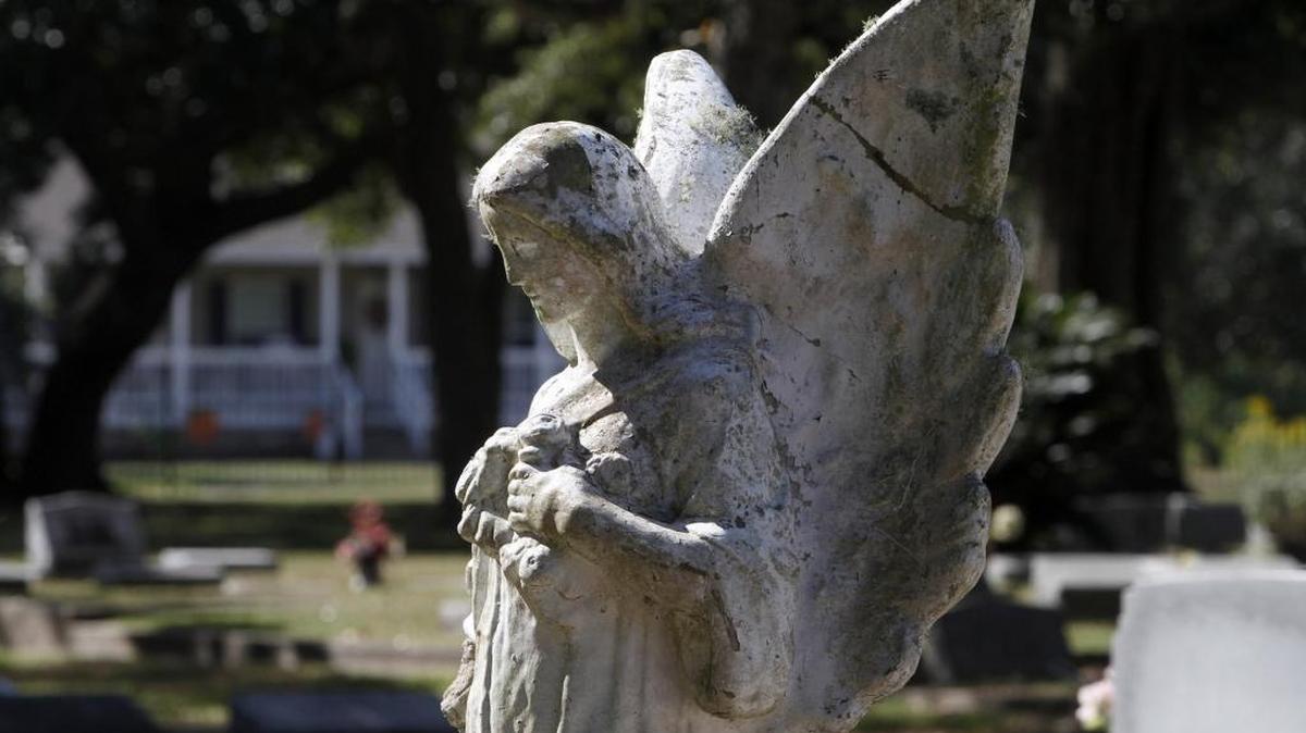 This angel statue can be found at Live Oak Cemetery in Pass Christian.