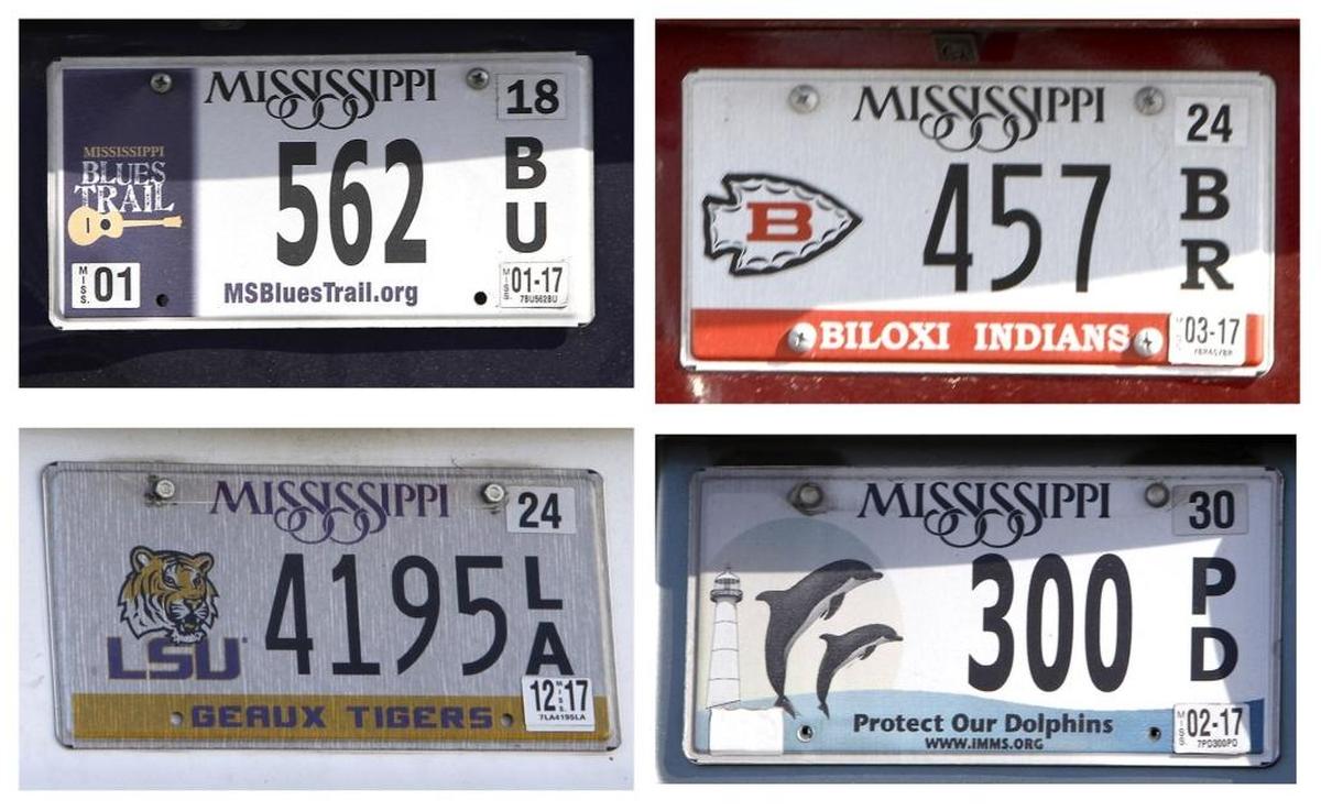 Vanity and specialty plates are popular along the Mississippi Gulf Coast. The most popular are antique car, Saints, USM, Ole Miss and Mississippi State tags.