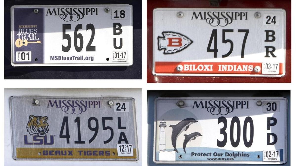 Vanity and specialty plates are popular along the Mississippi Gulf Coast. The most popular are antique car, Saints, USM, Ole Miss and Mississippi State tags.