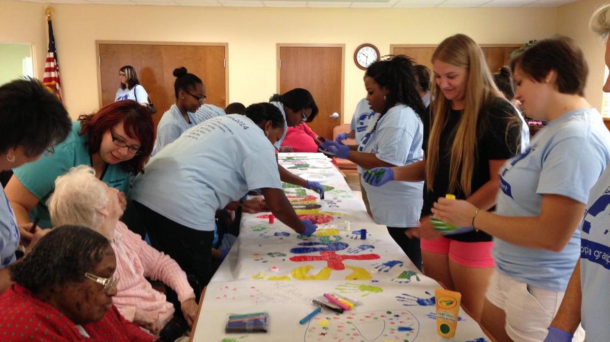 Participants enjoy the second annual Adopt-A-Grandparent Day in 2015. Don’t miss this year’s event on Saturday.