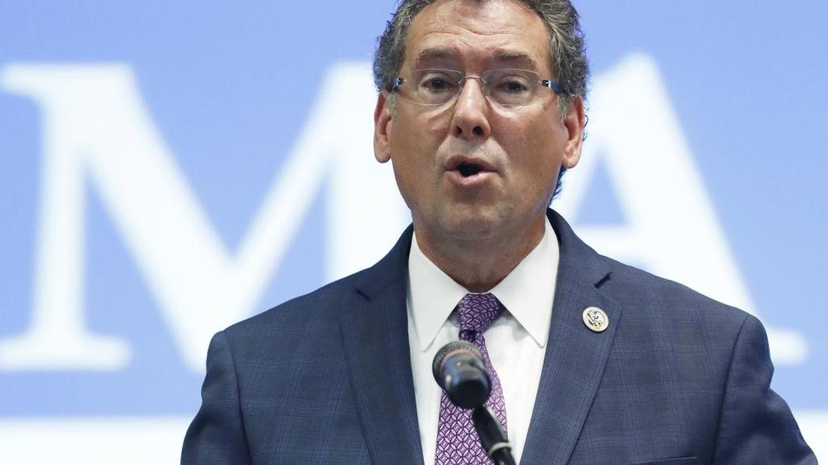 U.S. Rep. Gregg Harper, R-Miss., speaks at a news conference in Canton, Miss., on June 19, 2017. Harper announced Thursday, Jan. 4, 2018, that he will not seek a sixth term in Congress.