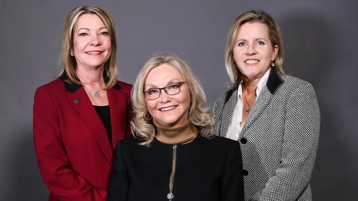 Beverly Martin, left, Connie Rockco, center, and Angel Kibler-Middleton of Harrison County became the first female majority on a Mississippi board of supervisors when they were elected in 2015. Martin and Rockco have filed to run again for supervisor while Kibler-Middleton is running for constable.