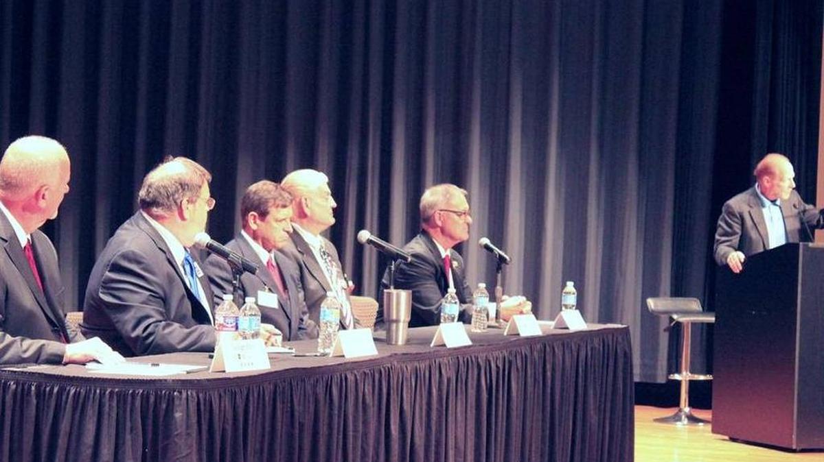 Candidates for mayor of Long Beach convene at the University of South Mississippi’s Gulf Park campus for a political forum on Thursday, April 6, 2017