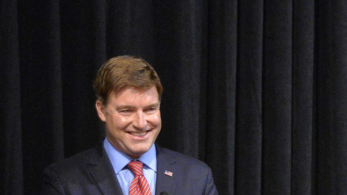 Kentucky Independent gubernatorial candidate Drew Curtis, center, replies to a question as Democratic candidate Jack Conway, left, and Republican candidate Matt Bevin wait their turns during the Kentucky Bluegrass Poll Gubernatorial Debate at Bellarmine University in Louisville on Sept. 15. Curtis polled just a sliver too low to make the next debate and that may have sunk his campaign.