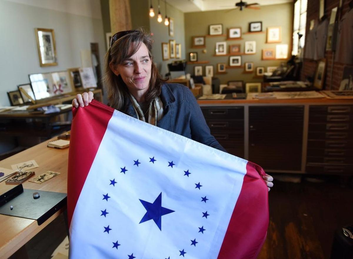 Jackson artist Laurin Stennis, granddaughter of the late U.S. Sen. John C. Stennis, designed a new state flag that has been introduced in the legislature for years.