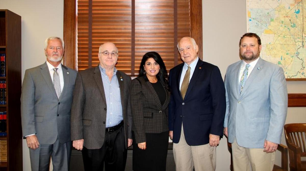 JoLynne Trapani, center, was confirmed by the Ports and Marine Resources Committee on Wednesday as a member of the Commission on Marine Resources. From left are Commissioners Steve Bosarge and Richard Gollott, Sen. Tommy Gollott, R-Biloxi and Commissioner Mark Havard.