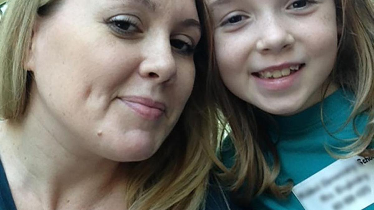 Nicole Nichols and her daughter, Bella, 8.