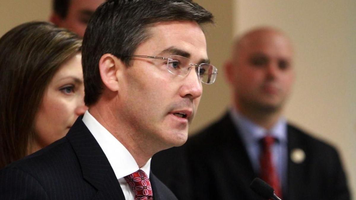 Jamie Miller speaks during a press conference after being named Gov. Phil Bryant’s choice to head the Mississippi Department of Marine Resources on March 26, 2013, in Biloxi.