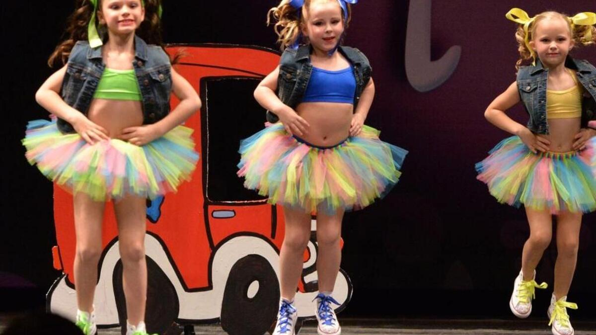 Sophia Myers, center, dances with the Donna's Dance school in an event on Saturday, January, 28, 2017.