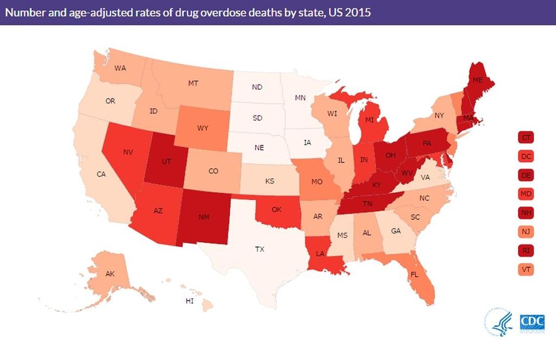CDC drug overdose deaths for 2015