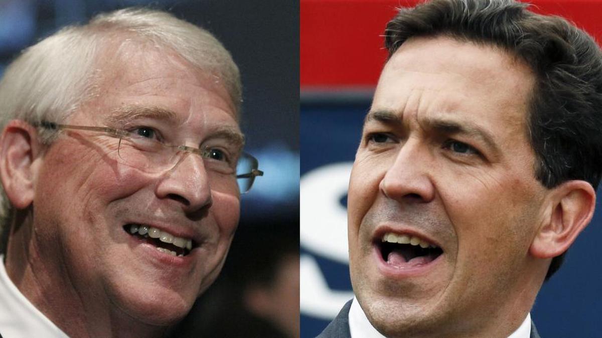 U.S. Sen. Roger Wicker, left, and state Sen. Chris McDaniel