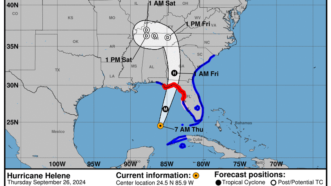 Latest on Category 2 Hurricane Helene: Thursday, Sep 26 update from the National Hurricane Center