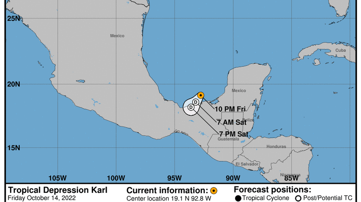 This graphic created by the National Weather Service/NCEP Weather Prediction Center (WPC) shows the projected path.
NATIONAL HURRICANE CENTER