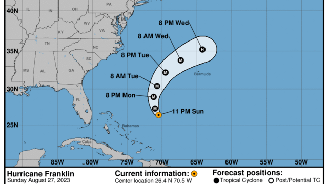 Category 3 Hurricane Franklin path, advisory & warnings | Biloxi Sun Herald