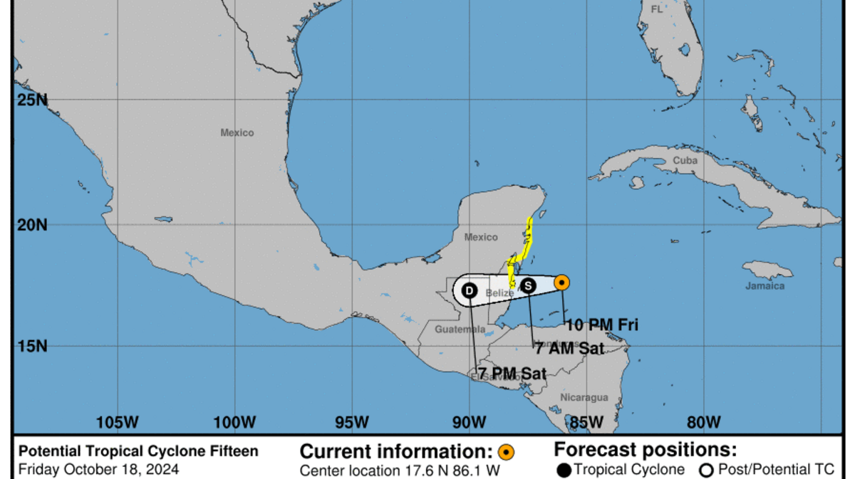 This graphic created by the National Weather Service/NCEP Weather Prediction Center (WPC) shows the projected path.
NATIONAL HURRICANE CENTER