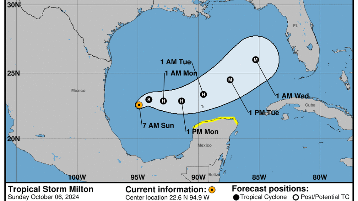 Sunday, Oct 6: National Hurricane Center’s update on Tropical Storm Milton
