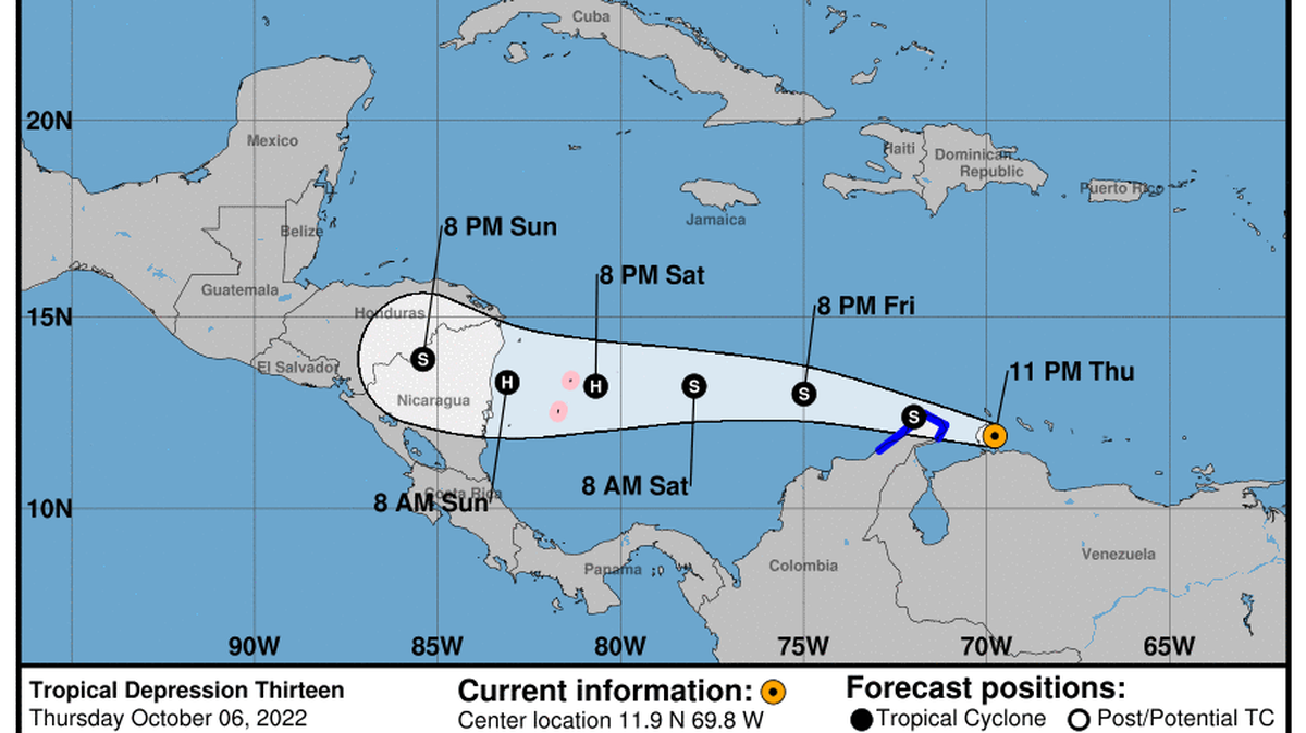 This graphic created by the National Weather Service/NCEP Weather Prediction Center (WPC) shows the projected path.
NATIONAL HURRICANE CENTER