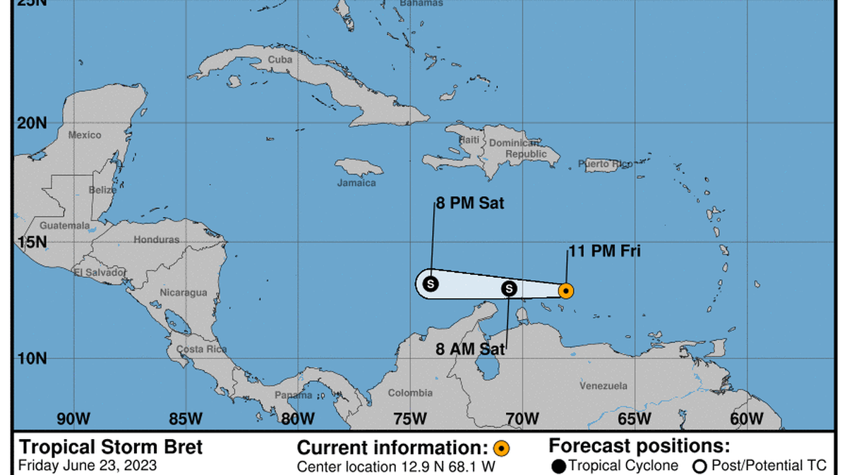 This graphic created by the National Weather Service/NCEP Weather Prediction Center (WPC) shows the projected path.
NATIONAL HURRICANE CENTER