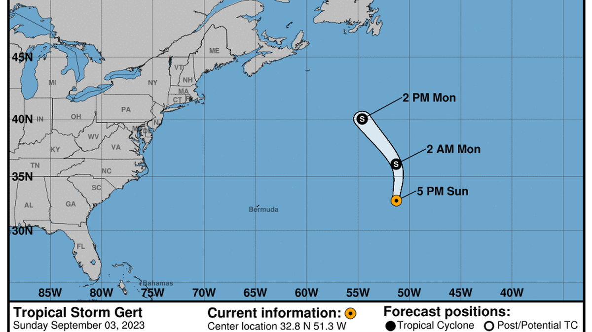 This graphic created by the National Weather Service/NCEP Weather Prediction Center (WPC) shows the projected path.
NATIONAL HURRICANE CENTER