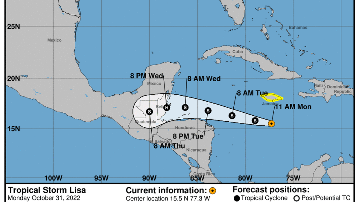 This graphic created by the National Weather Service/NCEP Weather Prediction Center (WPC) shows the projected path.
NATIONAL HURRICANE CENTER