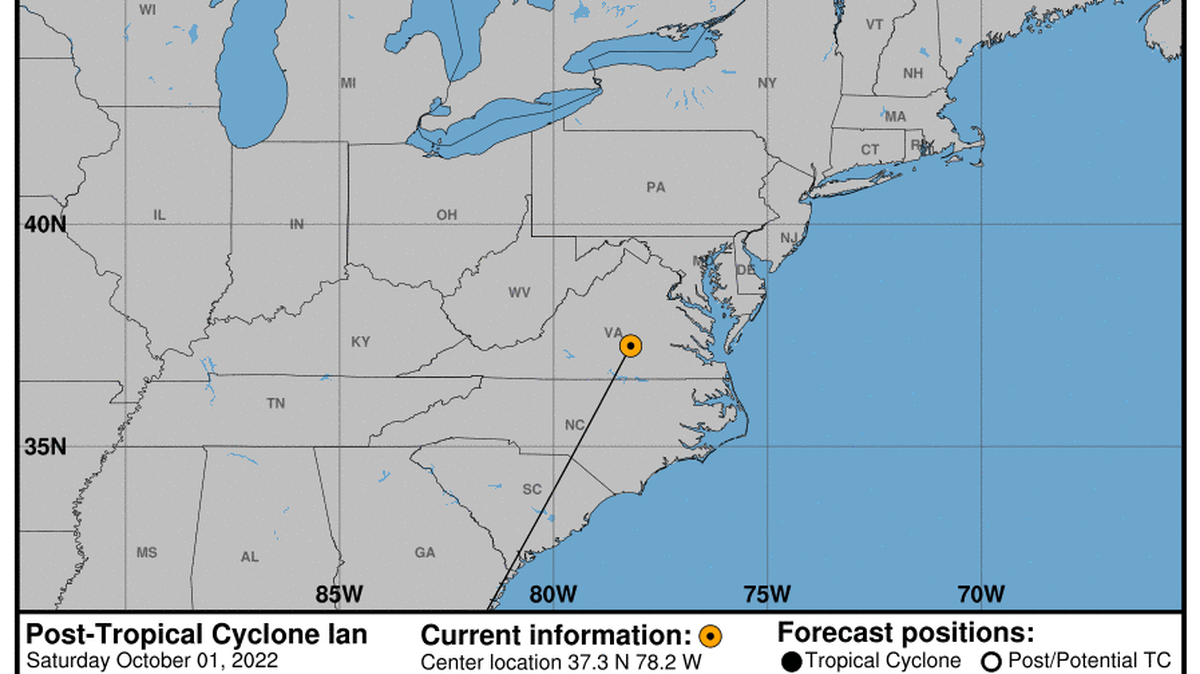 This graphic created by the National Weather Service/NCEP Weather Prediction Center (WPC) shows the projected path.
NATIONAL HURRICANE CENTER