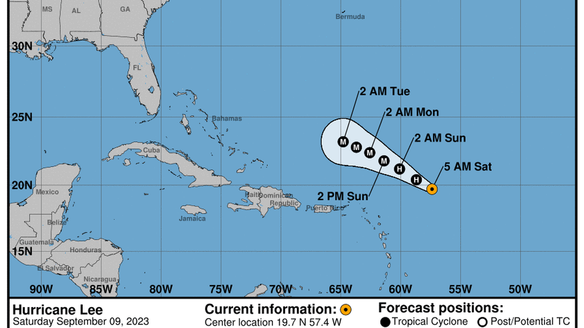 This graphic created by the National Weather Service/NCEP Weather Prediction Center (WPC) shows the projected path.
NATIONAL HURRICANE CENTER