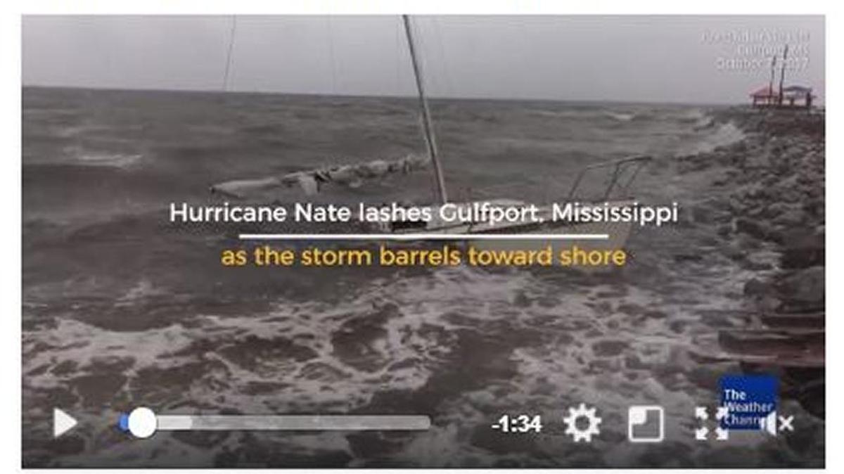 Hurricane Nate has officially made landfall in southeastern Louisiana and is headed for the Mississippi Coast