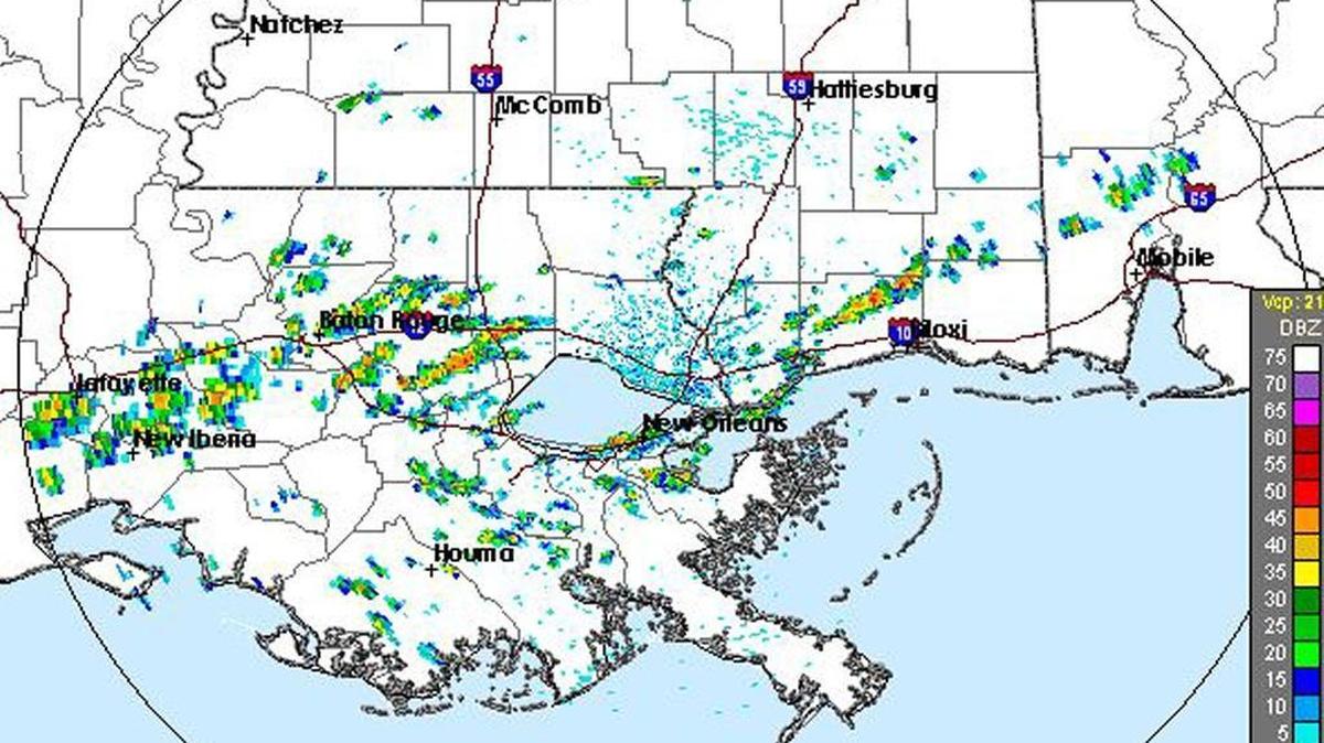 Thunderstorms are moving across the southeast and could bring hail, tornadoes and winds in excess of 60 mph to the region through Monday.